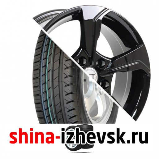 Колесо в сборе Viatti Strada (V-130) 205/55 R16 V 91 + RST R026 6.5xR16 5×114.3 ET45 DIA60.1 Черный глянцевый в Ижевске